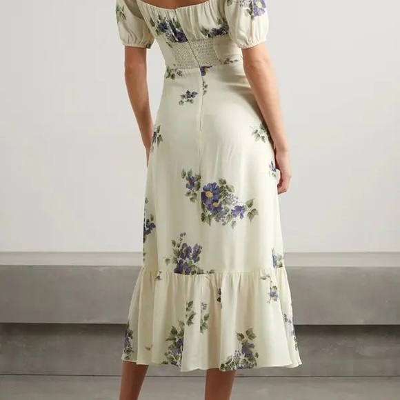 Reformation Charlee  Midi Dress in Macadamia - Picture 2 of 8